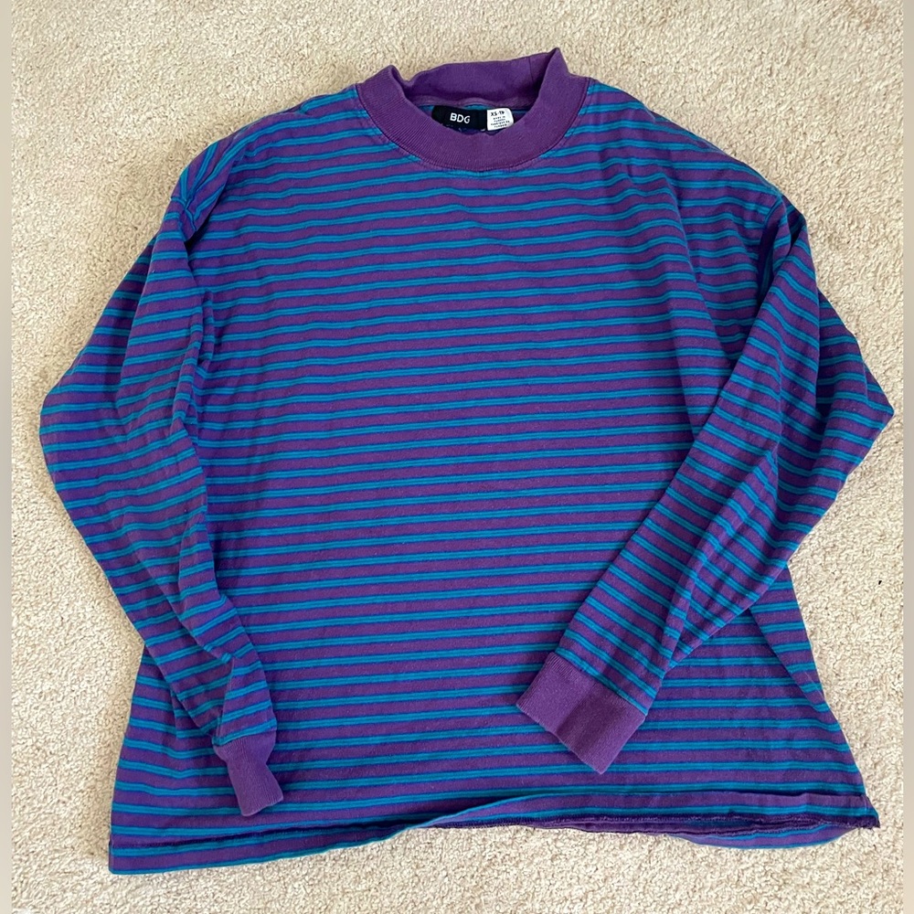 Blue and purple long sleeved tee from BDG by Urban Outfitters